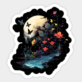 night landscape - beautiful Sticker